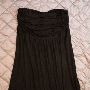 Plus Size Black Strapless Dress